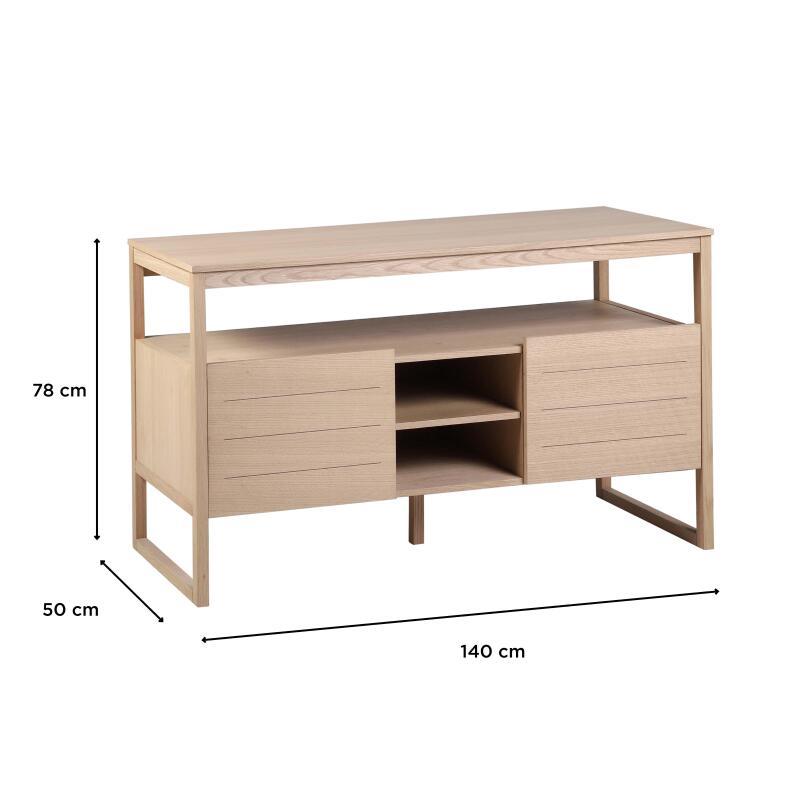 Meuble double vasque chêne 140 cm ATOLL