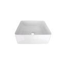 Meuble de salle de bain en chêne avec vasque carrée robinet miroir et colonne