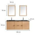 MEUBLE AVEC VASQUE STUDIO+ ROBINET + MIROIR CARRÉ