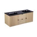 MEUBLE AVEC VASQUE STUDIO+ ROBINET + MIROIR CARRÉ