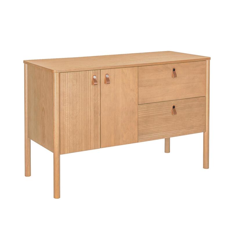 Meuble double vasque sur pieds en chêne 120 cm