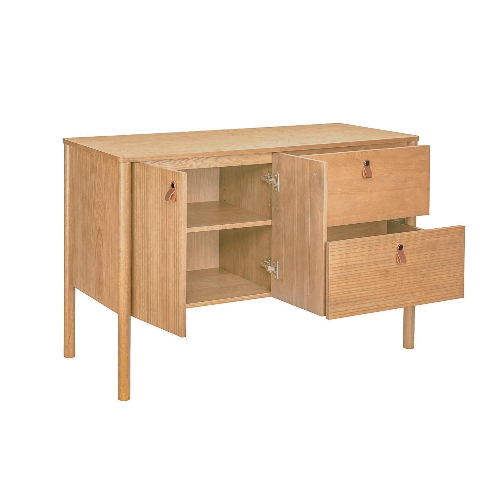 Meuble double vasque sur pieds en chêne 120 cm