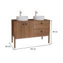 Ensemble meuble double vasque 120 cm + vasques DIEGO