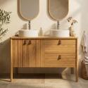 Ensemble meuble double vasque 120 cm + vasques DIEGO