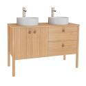 Ensemble meuble double vasque 120 cm + vasques DIEGO