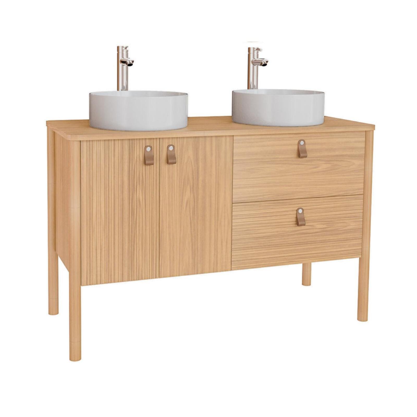 Ensemble meuble double vasque 120 cm + vasques DIEGO
