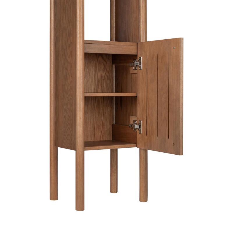 Colonne de salle de bain  sur pieds en chêne 145 cm