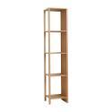 Portant vêtements en bois effet tasseaux de bois 40x190cm - 4 étagères