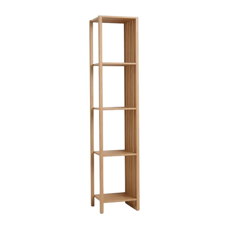 Portant vêtements en bois effet tasseaux de bois 40x190cm - 4 étagères