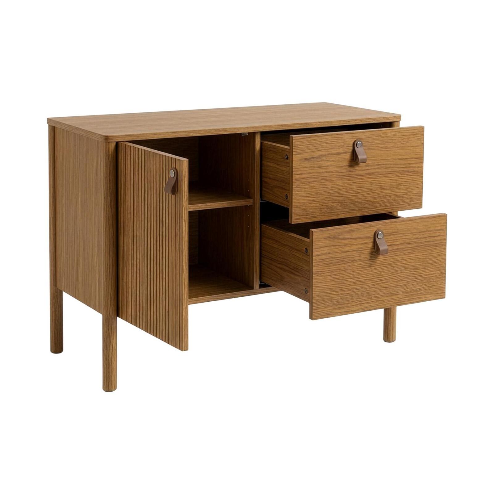 Ensemble simple vasque 80 cm sur pieds en placage chêne avec vasque en céramique blanche et robinet