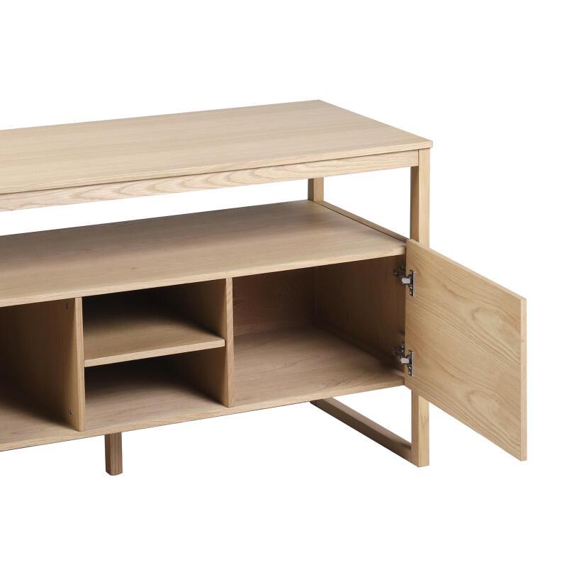 Ensemble meuble double vasque 140cm chêne naturel avec vasques rondes noires