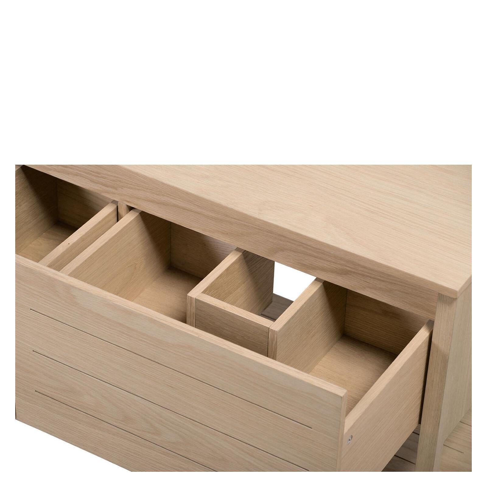 Ensemble salle de bain 120cm double vasque chêne naturel avec colonne, vasques carrées, miroirs et robinets
