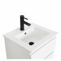 Meuble simple vasque suspendu 45cm - avec plan vasque céramique