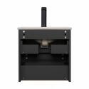 Meuble simple vasque suspendu 45cm - avec plan vasque céramique