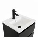 Meuble simple vasque suspendu 45cm - avec plan vasque céramique