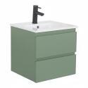 Meuble simple vasque suspendu 45cm - avec plan vasque céramique