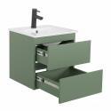 Meuble simple vasque suspendu 45cm - avec plan vasque céramique
