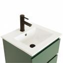 Meuble simple vasque suspendu 45cm - avec plan vasque céramique
