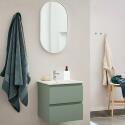 Meuble simple vasque suspendu 45cm - avec plan vasque céramique