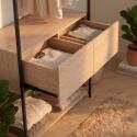 Lot de 3 portants vêtements en bois et métal en angle 220x200cm - rangements fermés
