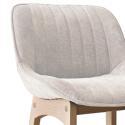 Lot de tabourets de bar en chêne et assise tissu velours côtelé H75cm
