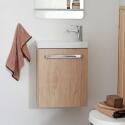 Meuble lave-mains suspendu avec poignée porte serviette