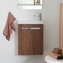 Meuble lave-mains suspendu avec poignée porte serviette