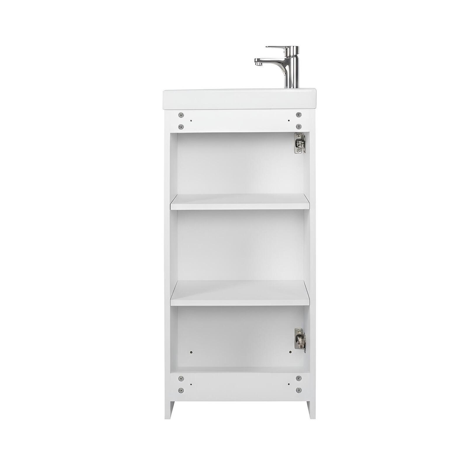 Ensemble lave-mains sur pieds décor chêne avec robinet chromé