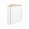Meuble lave-mains d'angle décor chêne 52x38cm - sans vasque