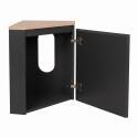 Meuble lave-mains d'angle décor chêne 52x38cm - sans vasque