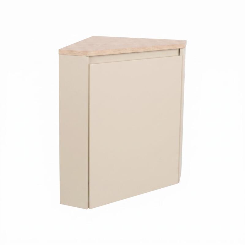 Meuble lave-mains d'angle décor chêne 52x38cm - sans vasque