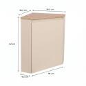 Meuble lave-mains d'angle décor chêne 52x38cm - sans vasque