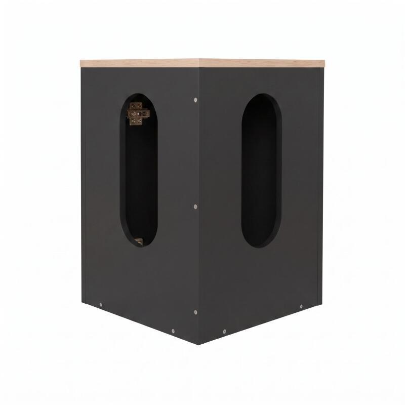 Meuble lave-mains d'angle décor chêne 52x38cm - avec vasque