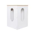Meuble lave-mains d'angle décor chêne 52x38cm - avec vasque