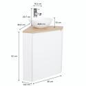 Ensemble lave-mains d'angle décor chêne avec vasque et robinet