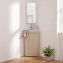Ensemble lave-mains d'angle sur pieds avec robinet noir