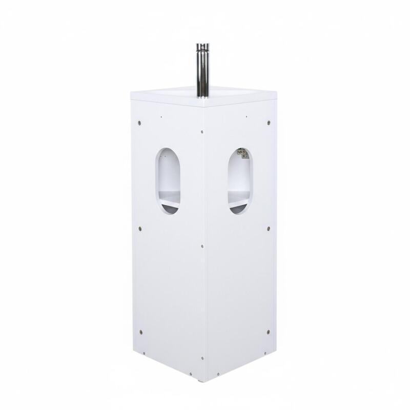 Ensemble lave-mains d'angle sur pieds avec robinet noir