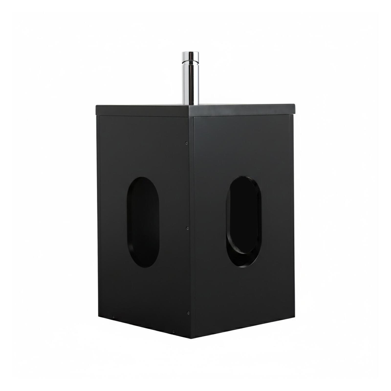 Ensemble lave-mains angle suspendu avec robinet et armoire d'angle décor chêne