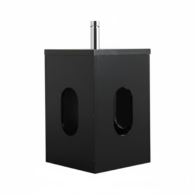 Ensemble lave-mains angle suspendu avec robinet et armoire d'angle décor chêne