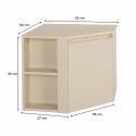 Meuble sous vasque d'angle suspendu 52cm - avec plan vasque décor chêne