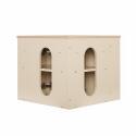 Meuble sous vasque d'angle suspendu 52cm - avec plan vasque décor chêne
