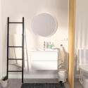 Meuble simple vasque suspendu 60cm - avec plan vasque céramique