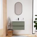 Meuble simple vasque suspendu 60cm - avec plan vasque céramique