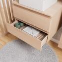 Meuble sous vasque suspendu 60cm - avec plan vasque décor chêne - sans vasque