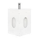 Meuble lave-mains d'angle suspendu avec vasque résine