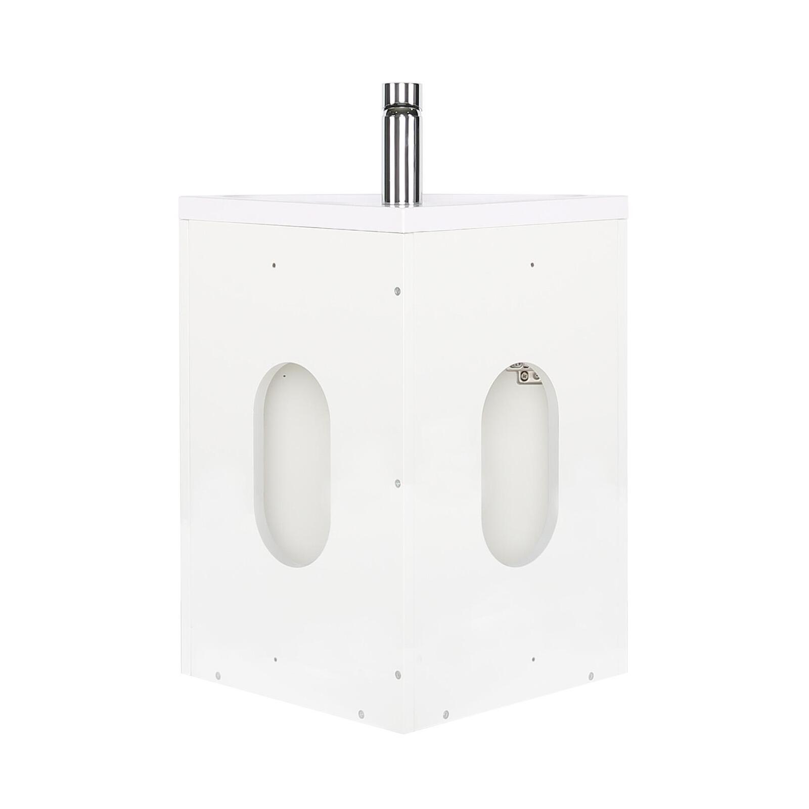 Meuble lave-mains d'angle suspendu avec vasque résine