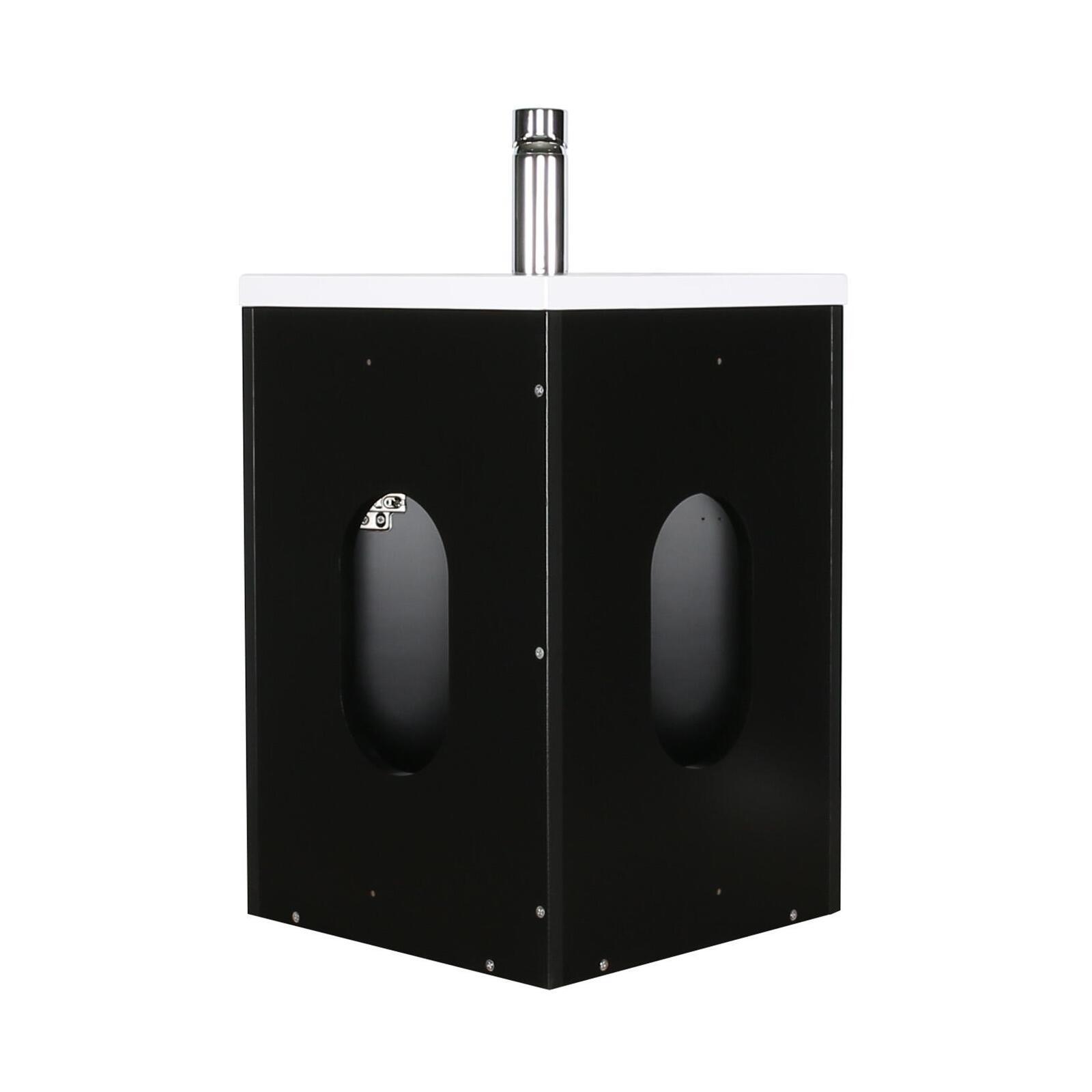 Meuble lave-mains d'angle suspendu avec vasque résine