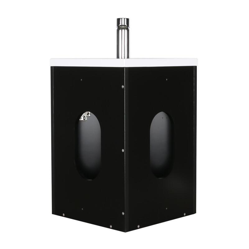 Meuble lave-mains d'angle suspendu avec vasque résine