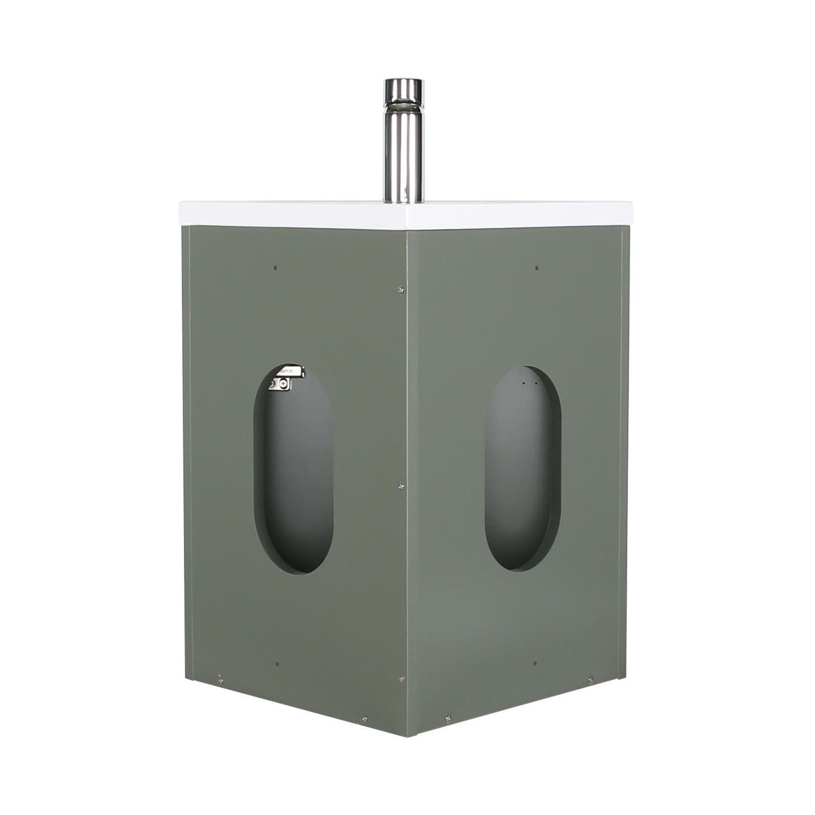 Meuble lave-mains d'angle suspendu avec vasque résine