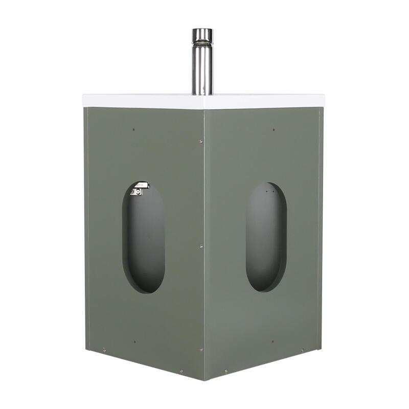 Meuble lave-mains d'angle suspendu avec vasque résine